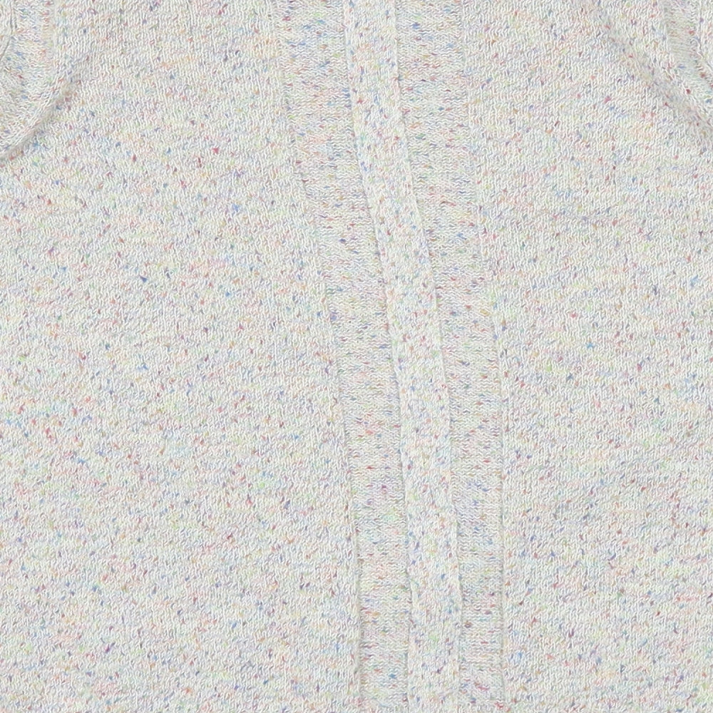 Marks and Spencer Womens White Polka Dot  Pullover Jumper Size 16