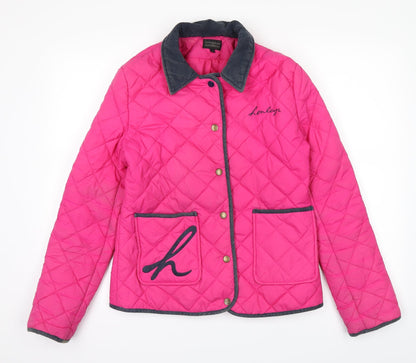 Additional front view of Henley women’s pink jacket, size UK 10
