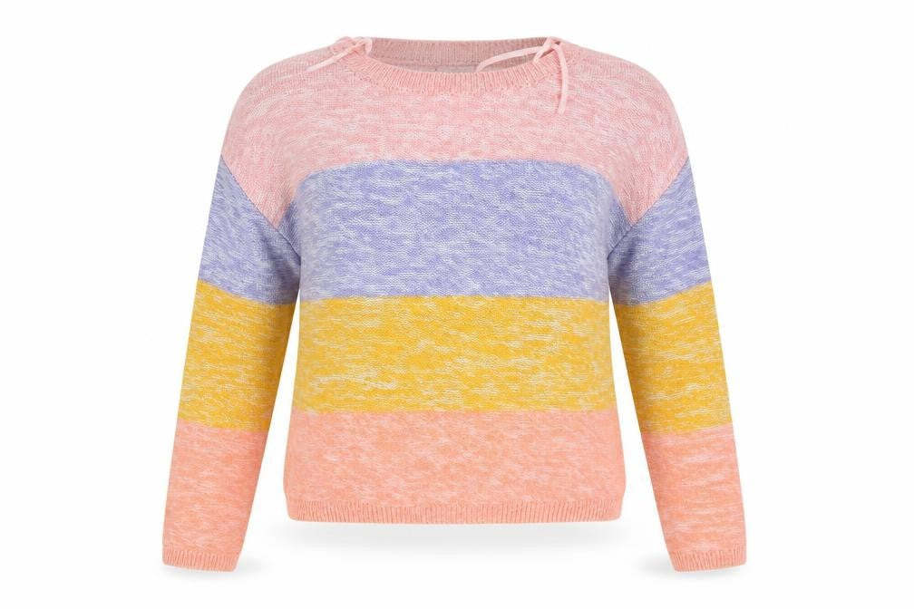 Primark Womens Pink Striped  Pullover Jumper Size 4