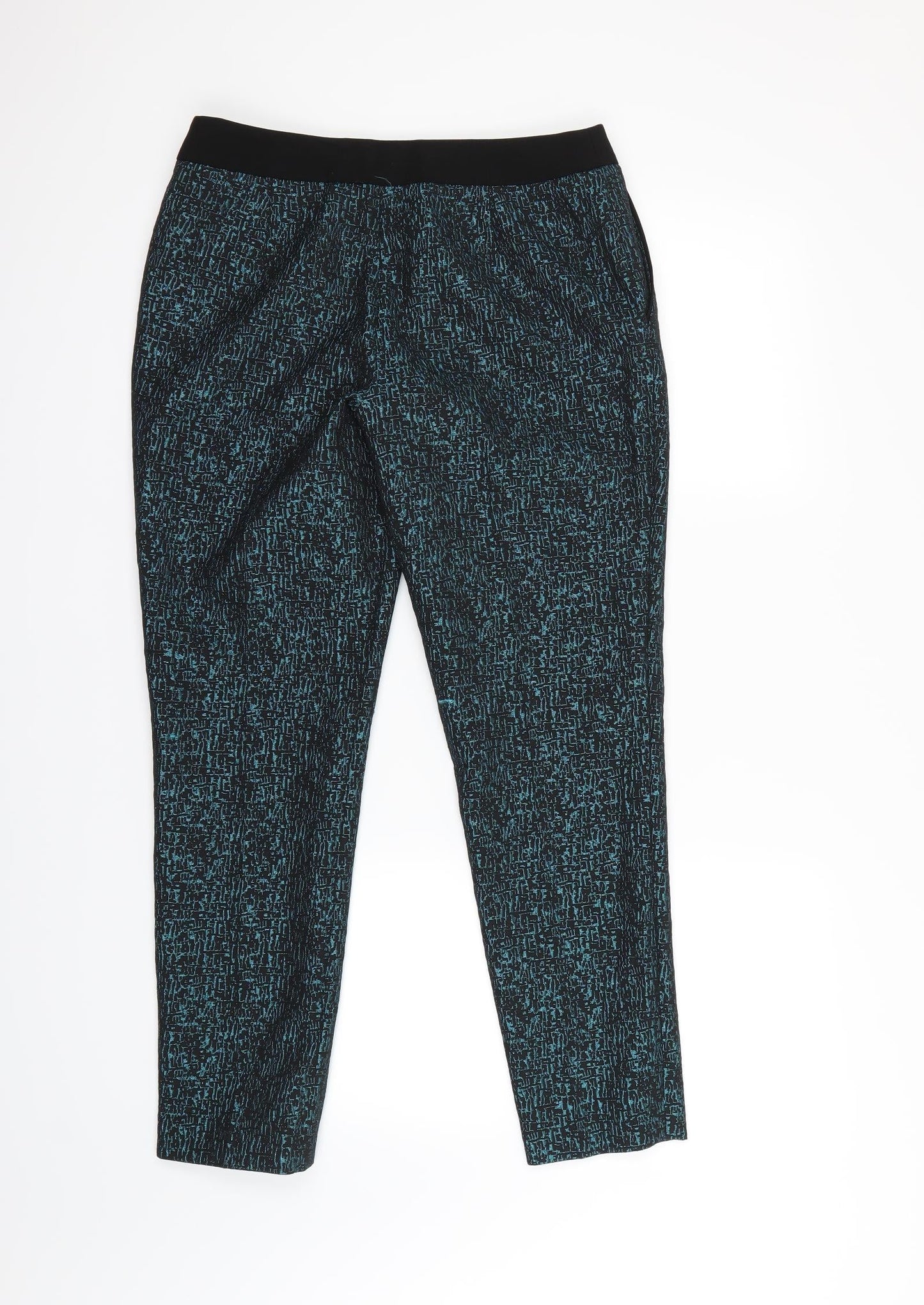 Fenn Wright Manson Womens Black Geometric  Dress Pants Trousers Size 10 L28 in