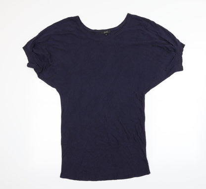 Additional front view of Ice women’s blue pullover sweatshirt, size S