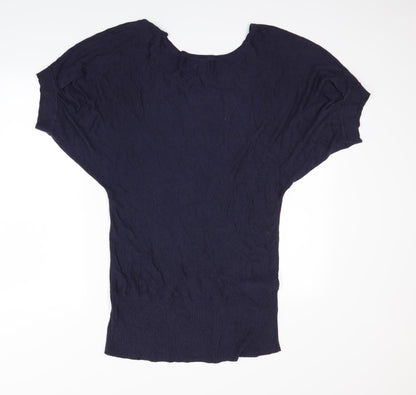 Back view of Ice women’s blue pullover sweatshirt, size S
