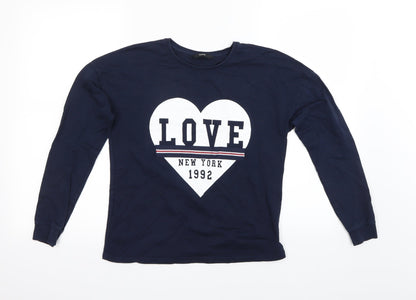 Additional front view of George girls’ blue jumper, size 12-13, years