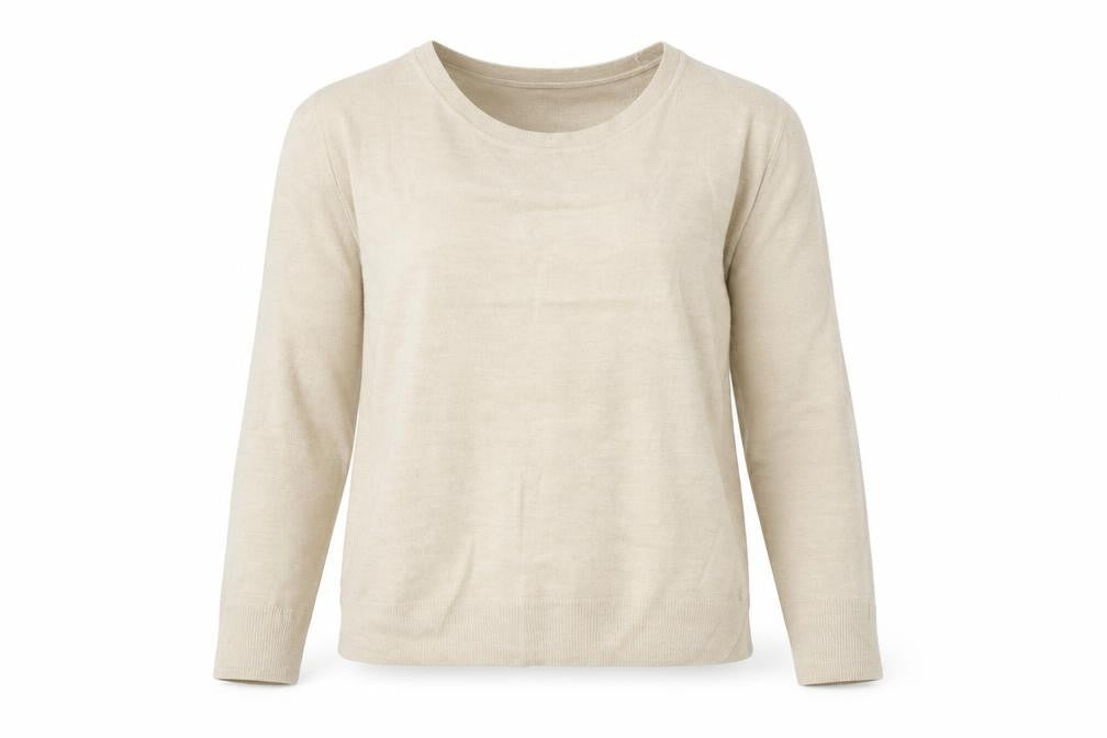 Marks & Spencer Womens Beige  Knit Pullover Jumper Size 14