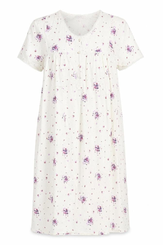 Bonmarché Womens White Floral A-Line Size S