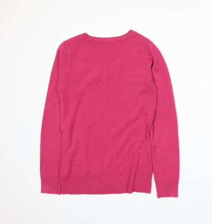 Back view of Tu women’s purple knit jumper, size UK 8