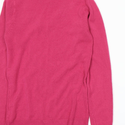 Brand and care label for Tu women’s purple knit jumper, size UK 8