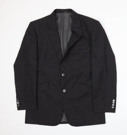 Additional front view of JAG men’s grey striped jacket suit jacket, size L