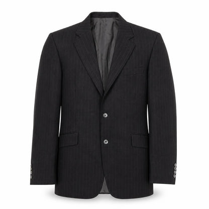 Front view of JAG men’s grey striped jacket suit jacket, size L