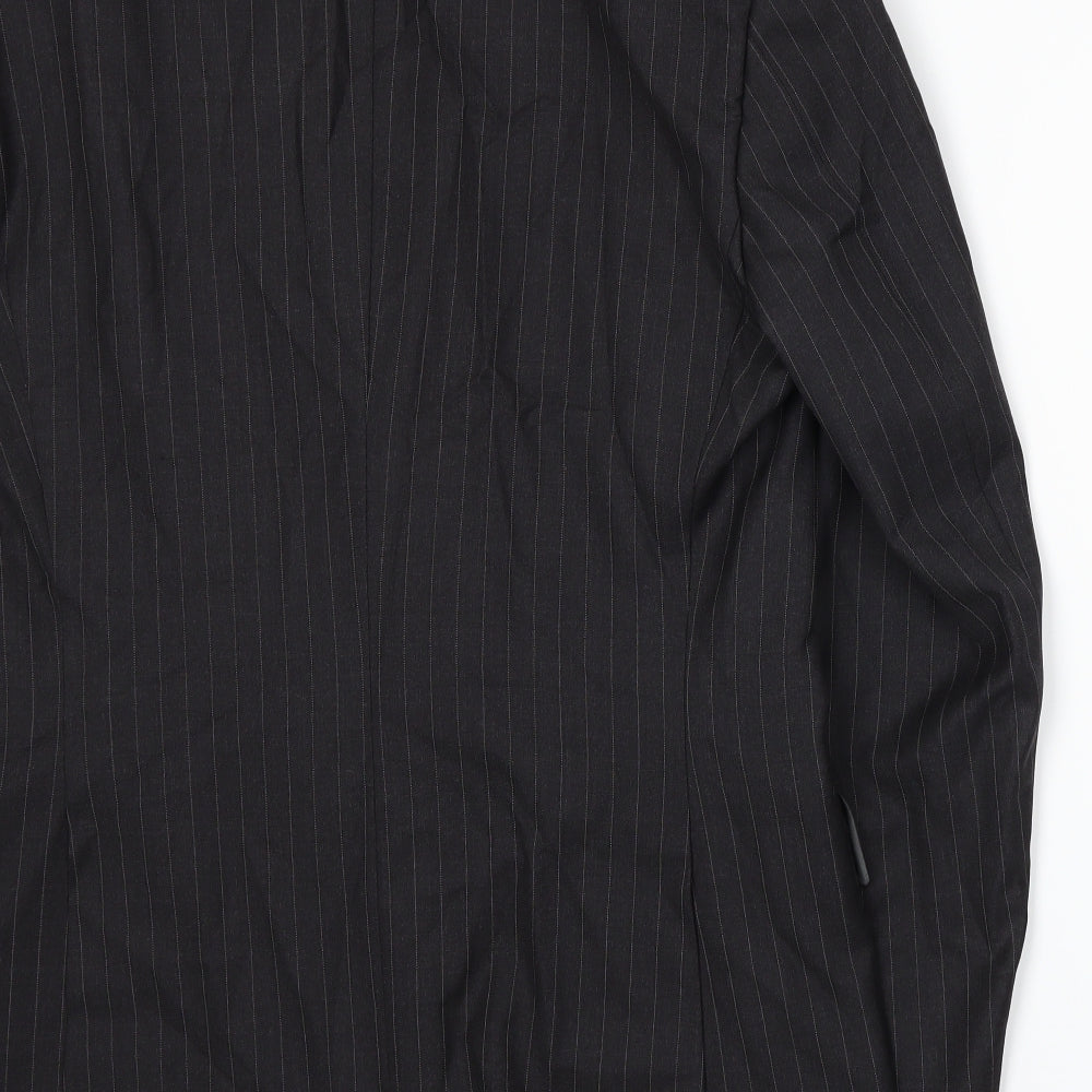 JAG Mens Grey Striped  Jacket Suit Jacket Size L