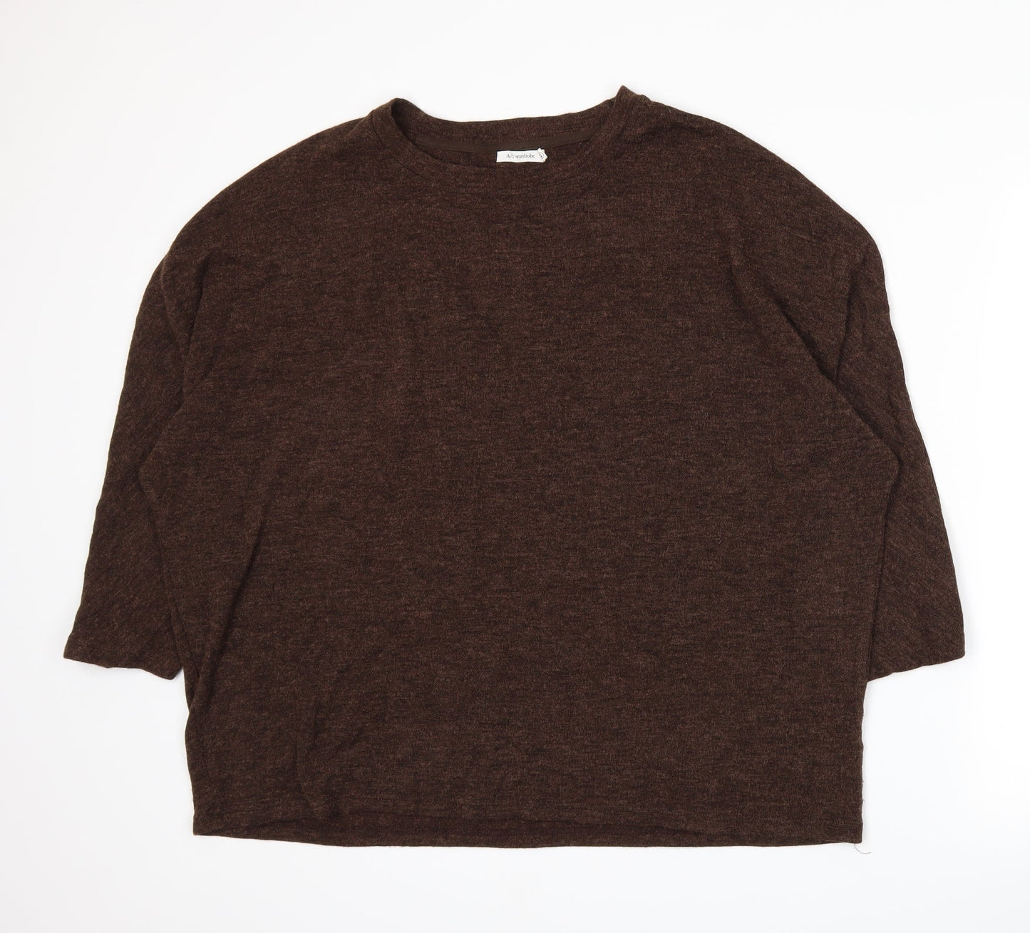 A/1 Wardrobe Womens Brown  Knit Pullover Jumper Size 18
