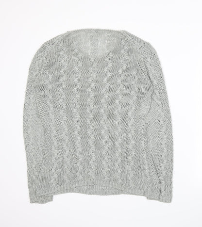 Back view of EA women’s grey knit jumper, size S