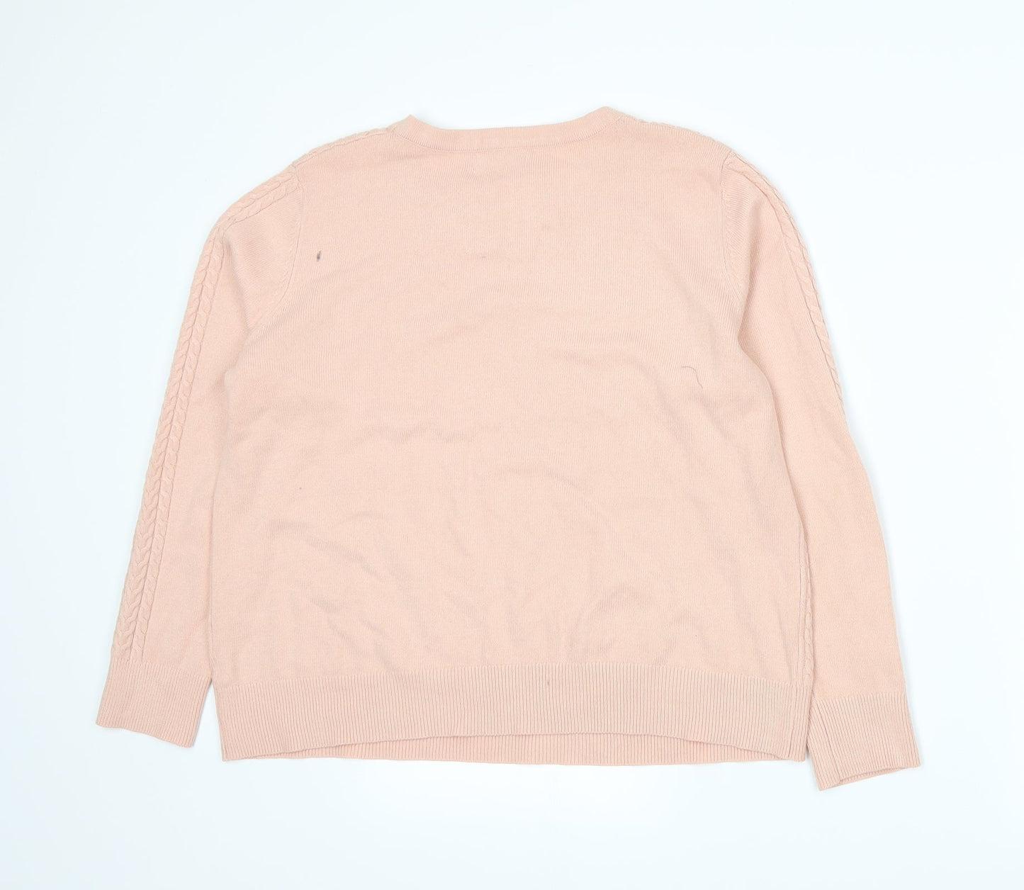 Preworn Womens Pink  Knit Pullover Jumper Size 16