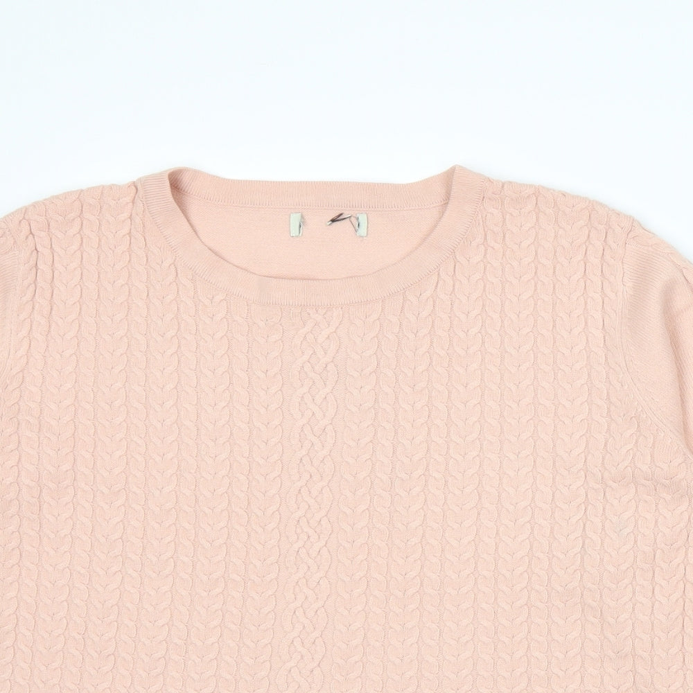 Preworn Womens Pink  Knit Pullover Jumper Size 16
