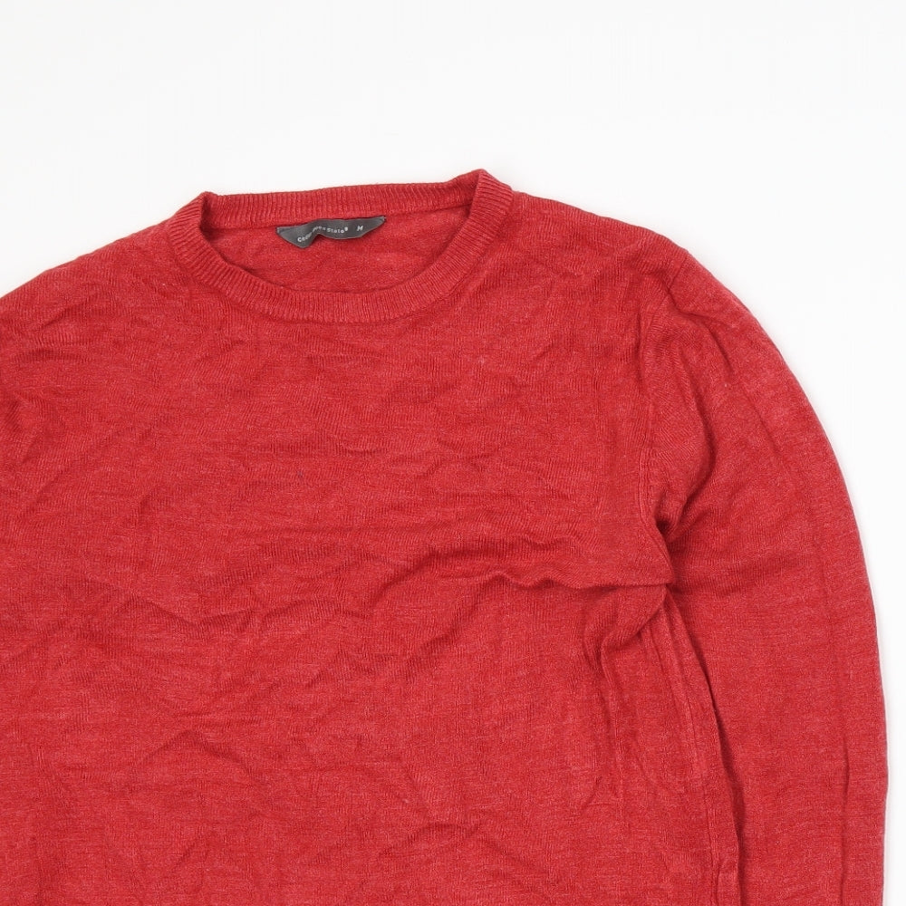 Cedar Wood State Womens Red  Knit Pullover Jumper Size M