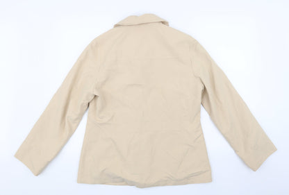 Back view of Marks & Spencer women’s beige jacket, size UK 12