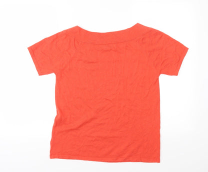 Back view of Next women’s orange knit jumper, size UK 12