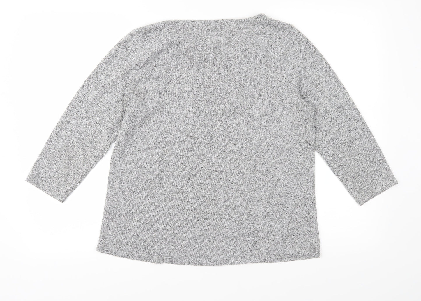 M&Co Womens Grey   Basic T-Shirt Size 14