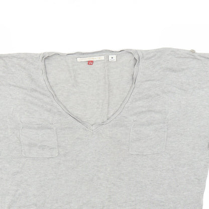 Close-up detail of Uniqlo women’s grey jumper, size M