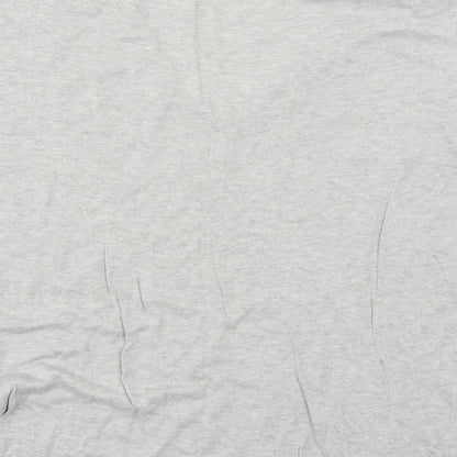 Brand and care label for Uniqlo women’s grey jumper, size M
