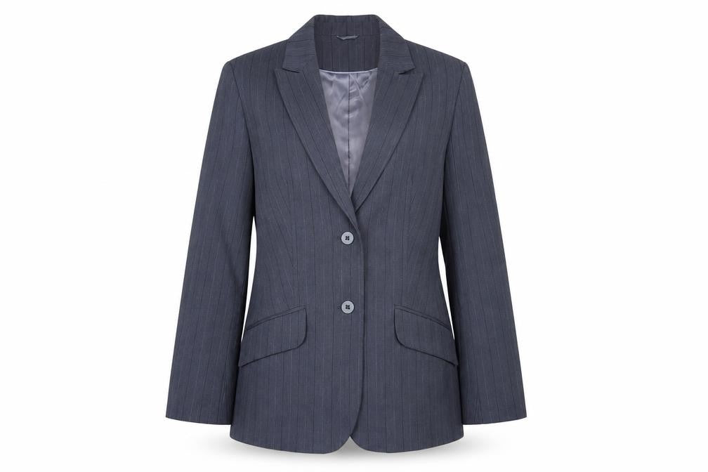 NEXT Womens Blue Striped  Jacket Suit Jacket Size 12