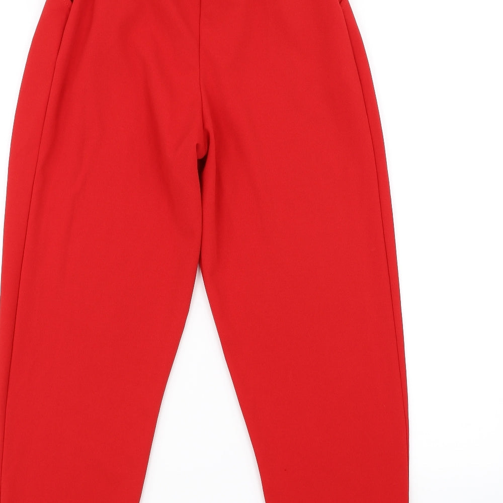Stylewise Womens Red   Trousers  Size 8 L26 in