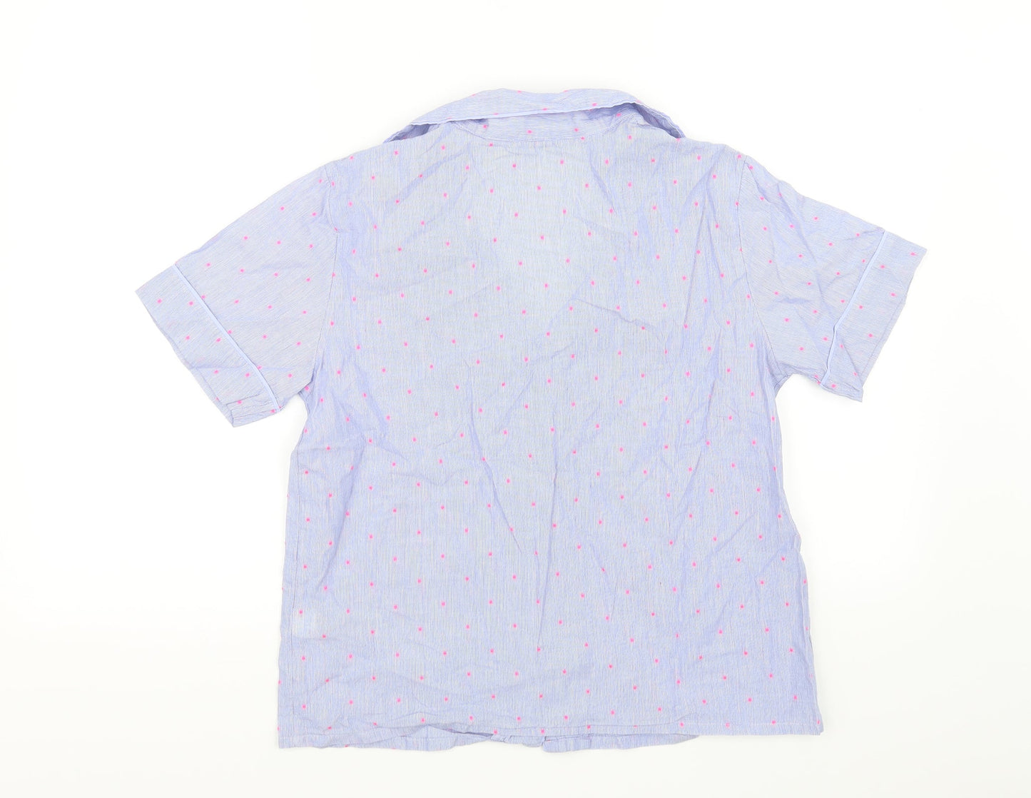 Marks and Spencer Womens Blue Polka Dot  Top Pyjama Top Size 8