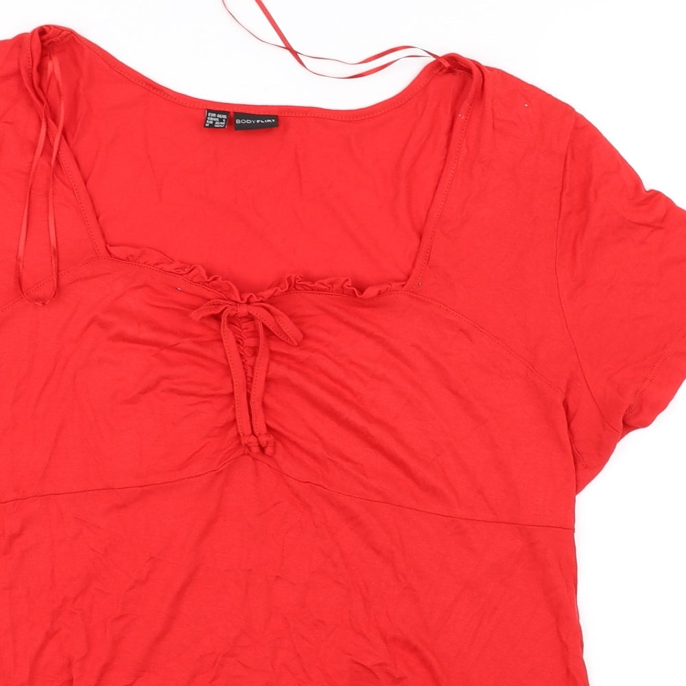 Body Flirt Womens Red   Basic Blouse Size L