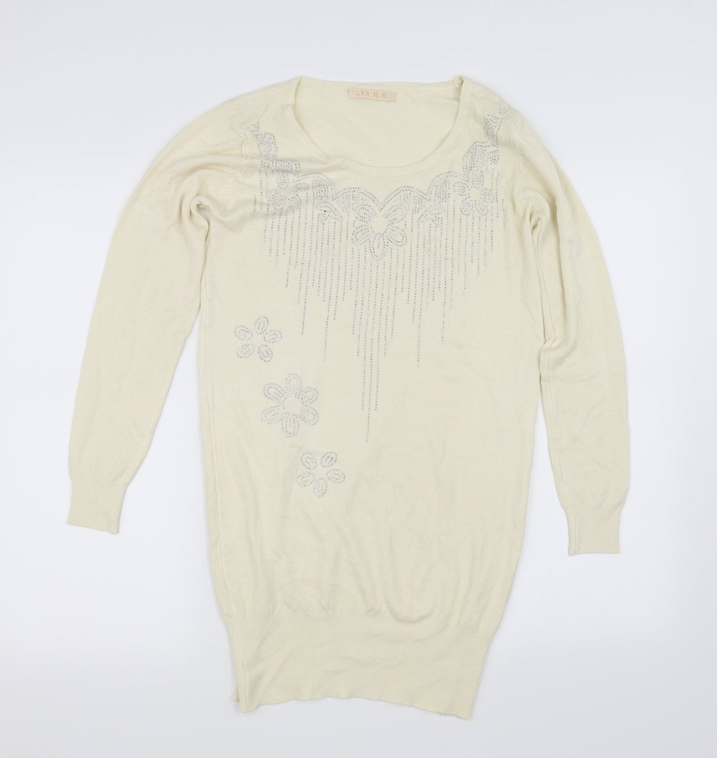 LIN.H.H Womens Yellow   Pullover Jumper Size 14