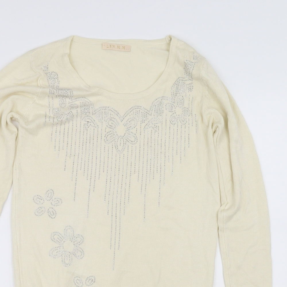 LIN.H.H Womens Yellow   Pullover Jumper Size 14