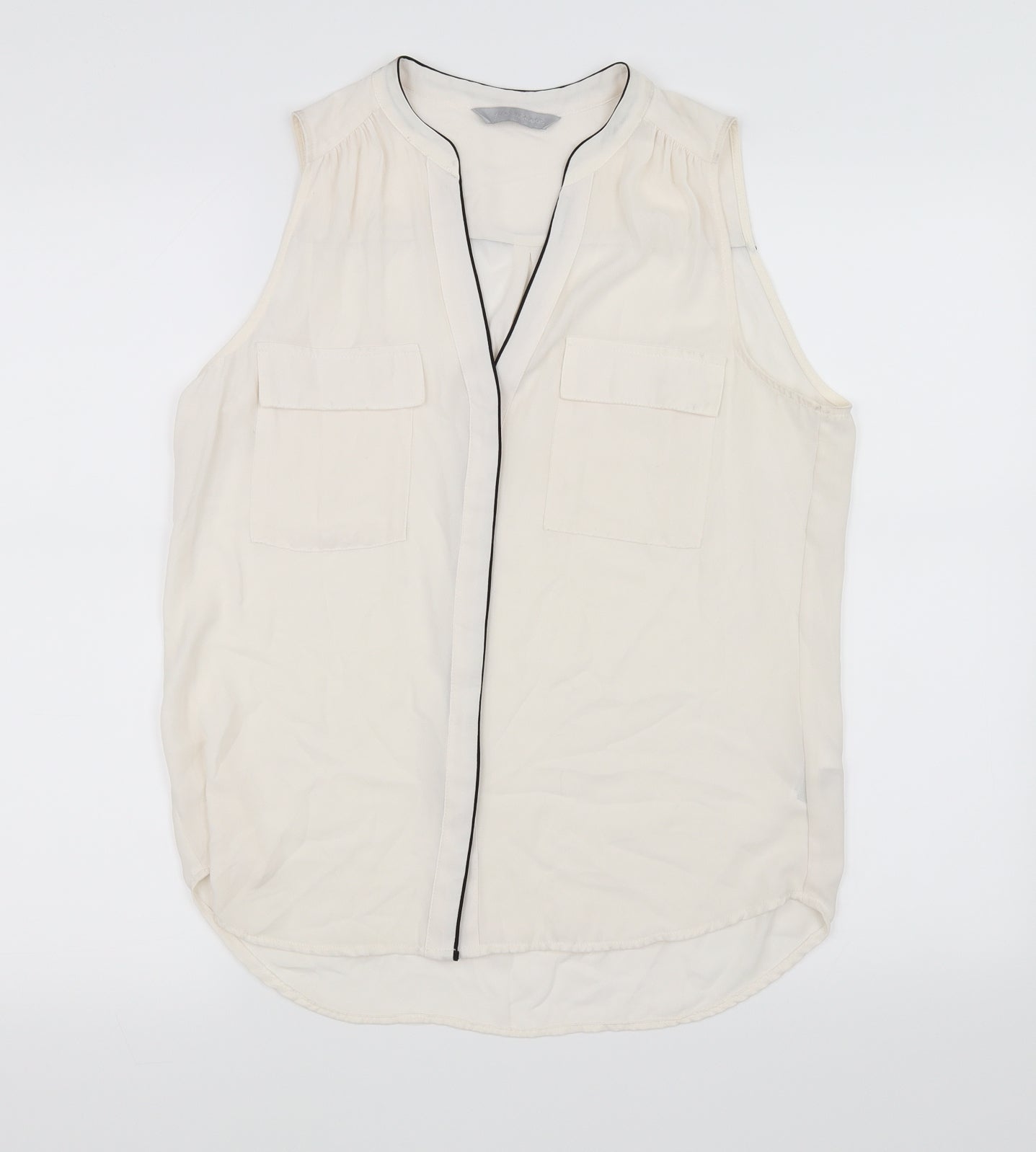 H&M Womens White   Basic Blouse Size 10