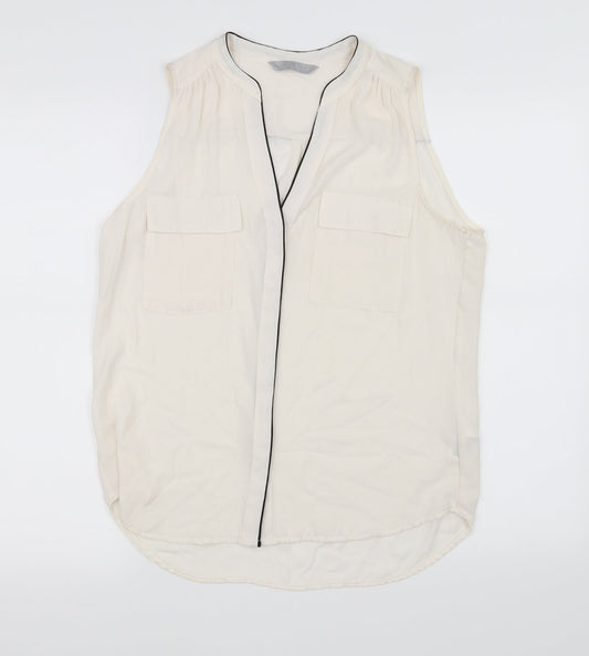 H&M Womens White   Basic Blouse Size 10