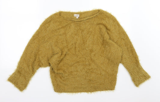 Amanti Womens Yellow  Knit Pullover Jumper Size S