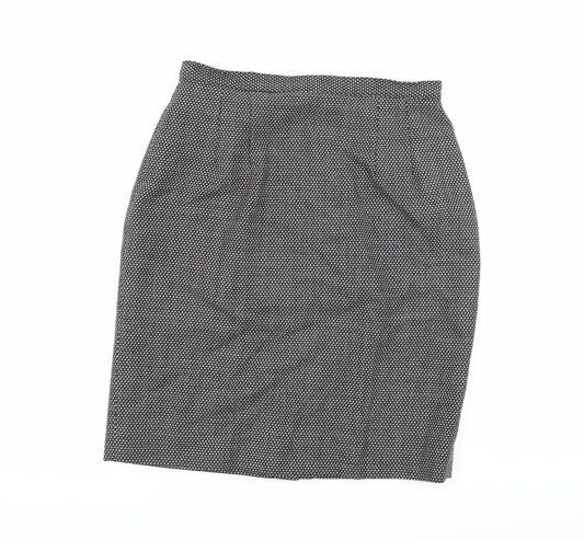 Gianni Womens Black Geometric  A-Line Skirt Size 6