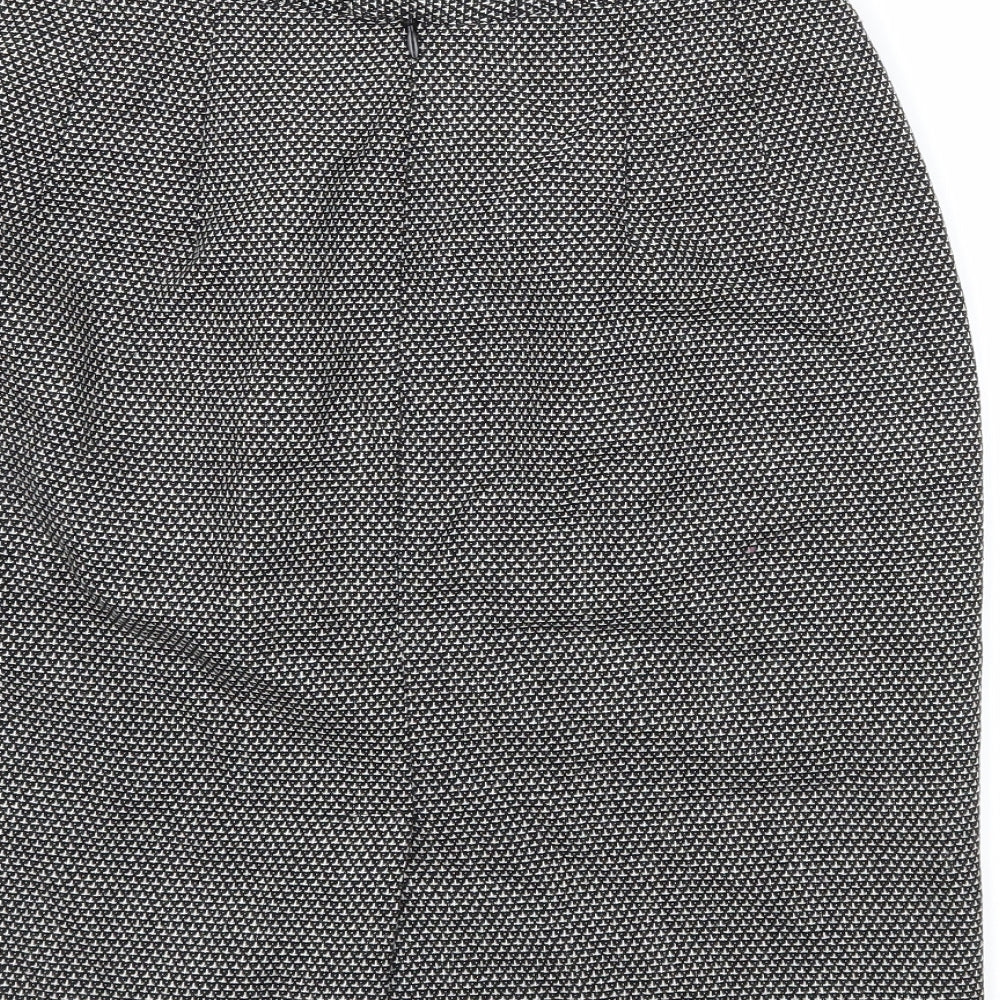 Gianni Womens Black Geometric  A-Line Skirt Size 6