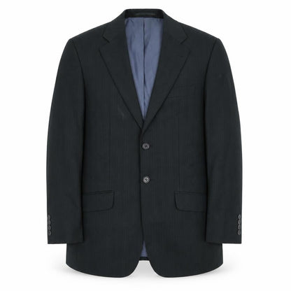 Front view of George men’s blue striped jacket suit jacket, size S