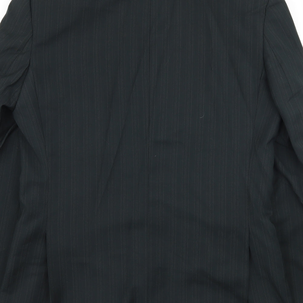 George Mens Blue Striped  Jacket Suit Jacket Size S