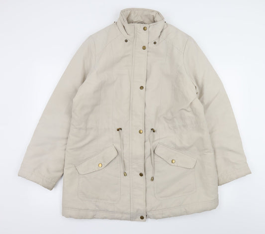 BHS Womens Beige   Quilted Coat Size 14