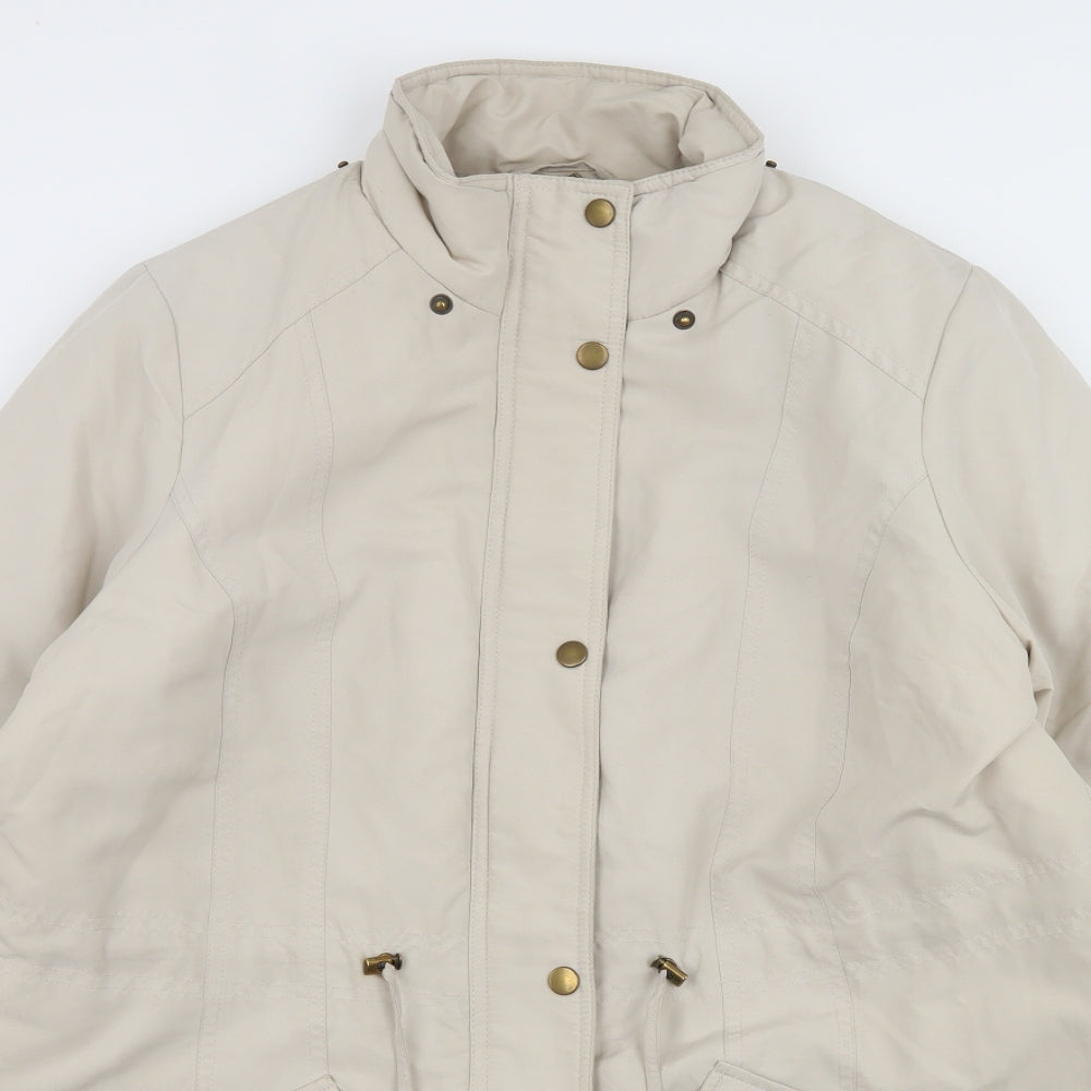 BHS Womens Beige   Quilted Coat Size 14