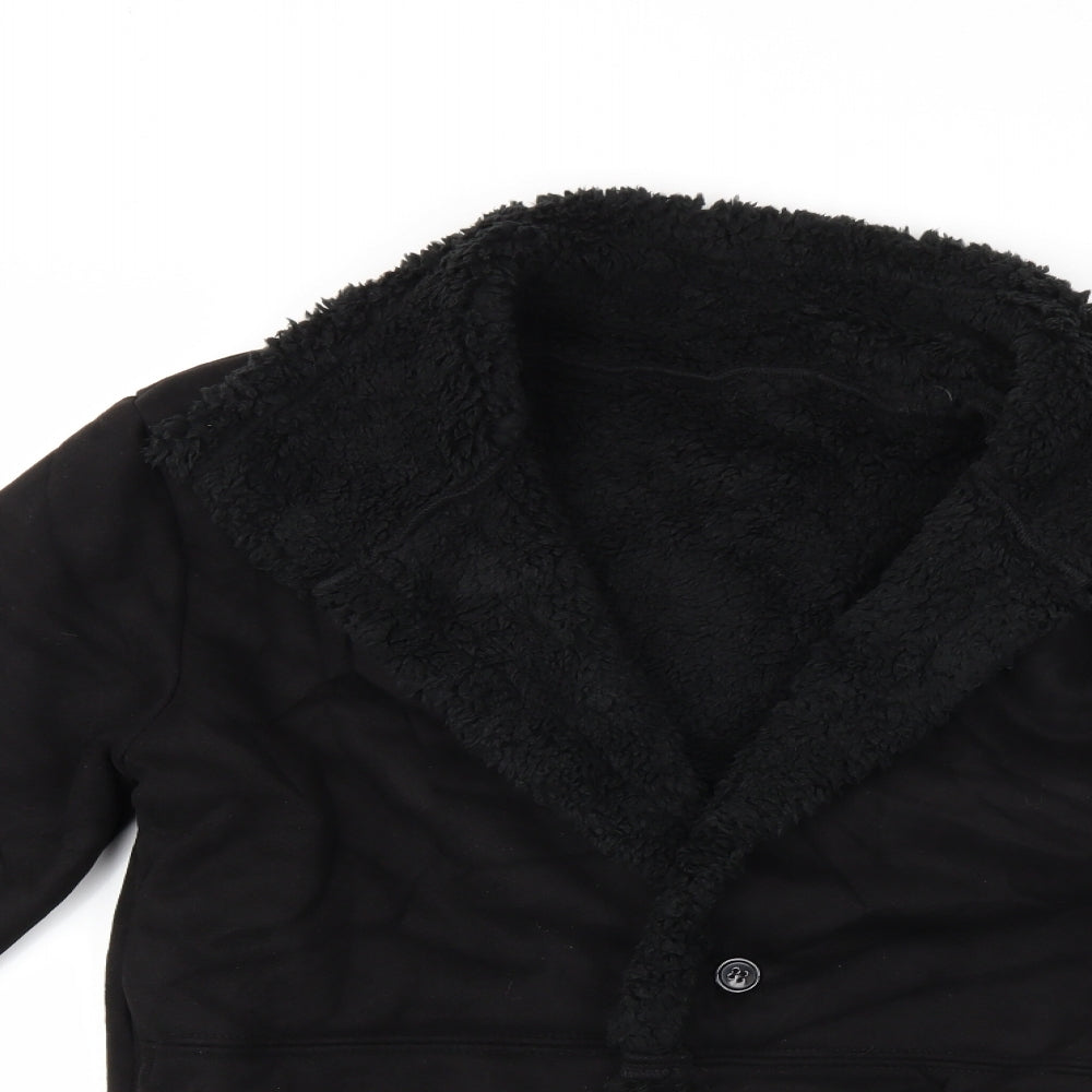 Preworn Womens Black   Overcoat Coat Size L