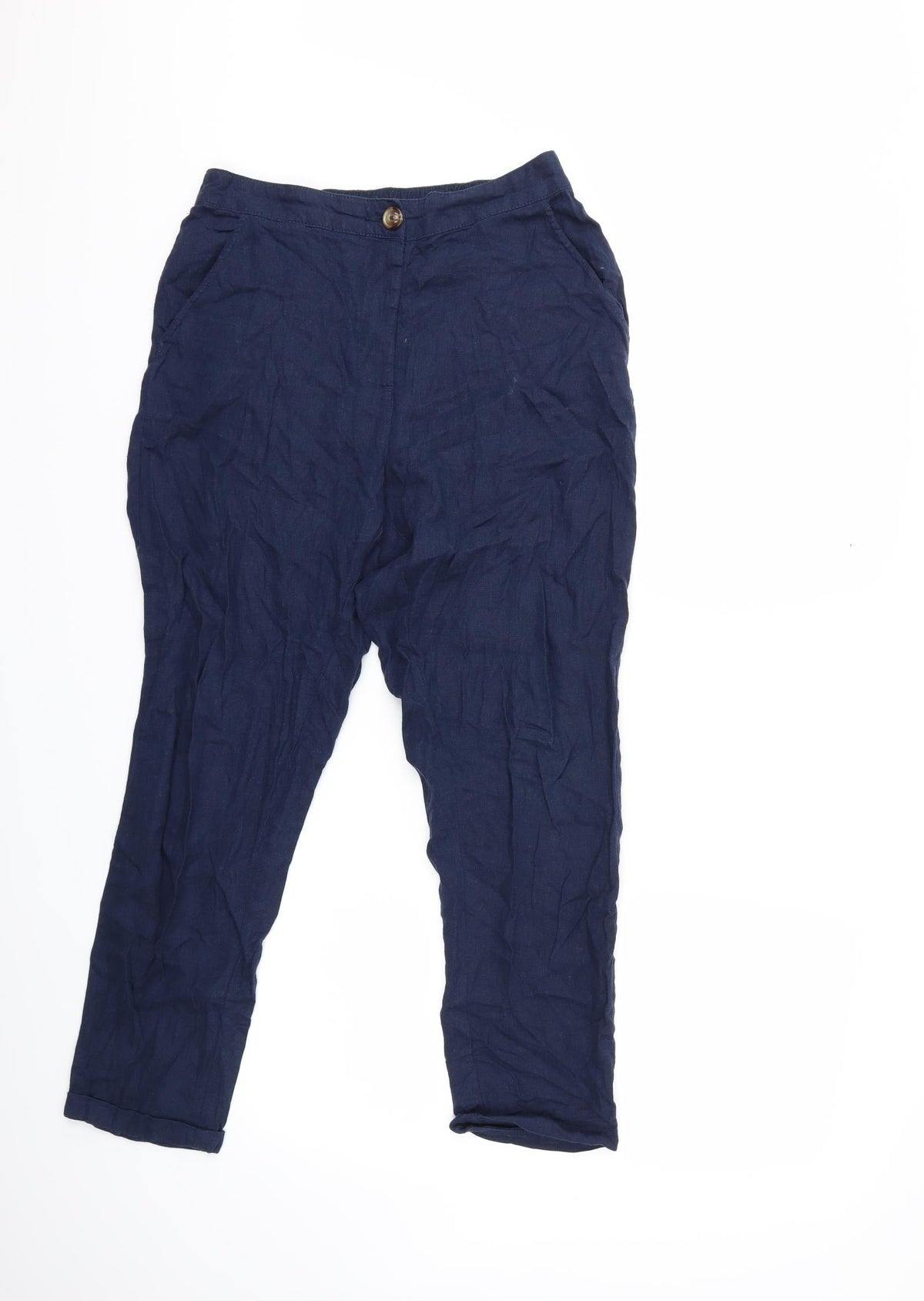 Peacocks Womens Blue   Trousers  Size 8 L25 in