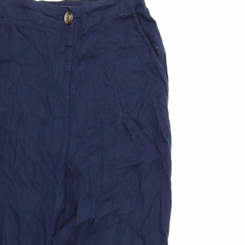 Peacocks Womens Blue   Trousers  Size 8 L25 in