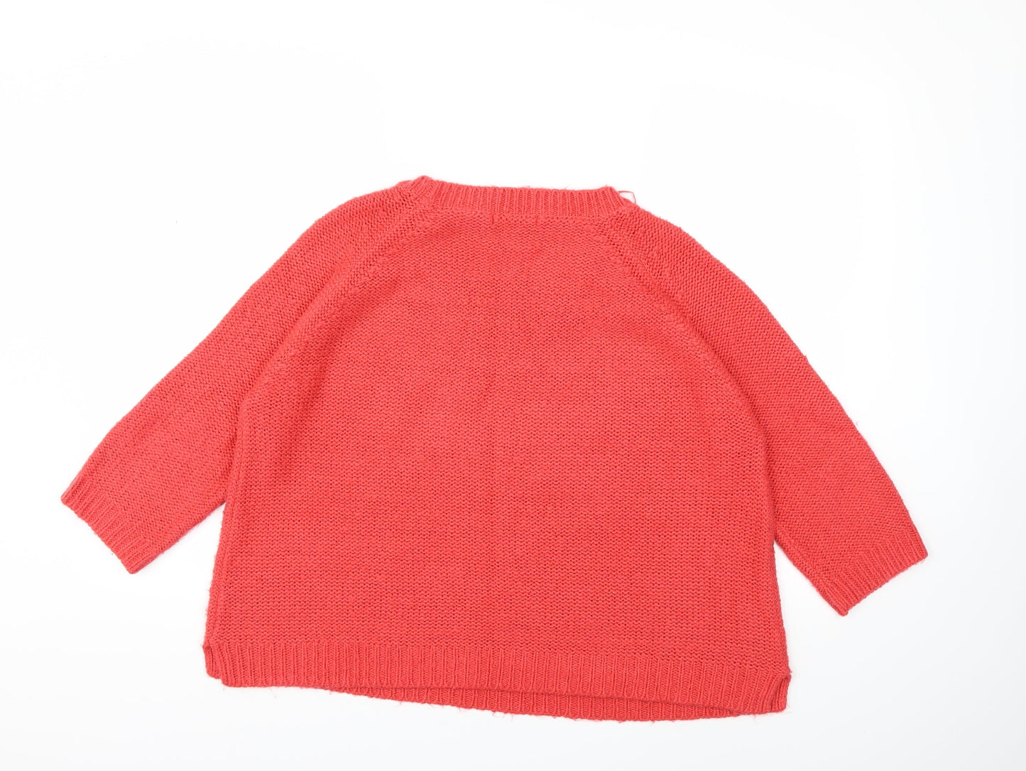 George Womens Red  Knit Pullover Jumper Size 16