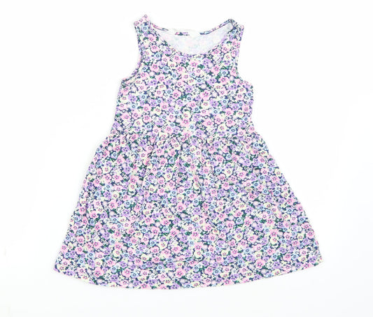 H&M Girls White Floral  A-Line  Size 4 Years