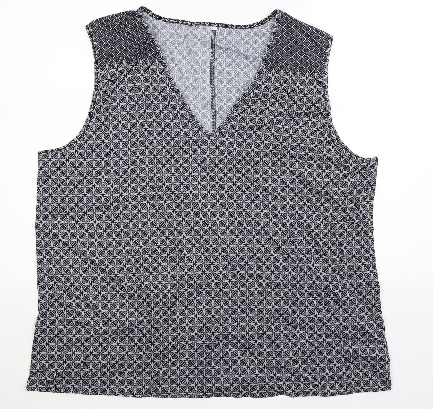 Preworn Womens Multicoloured Geometric  Basic Tank Size 2XL
