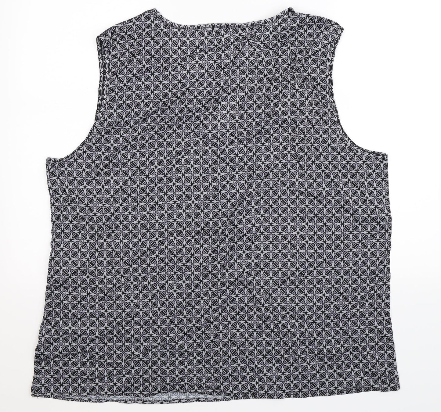 Preworn Womens Multicoloured Geometric  Basic Tank Size 2XL