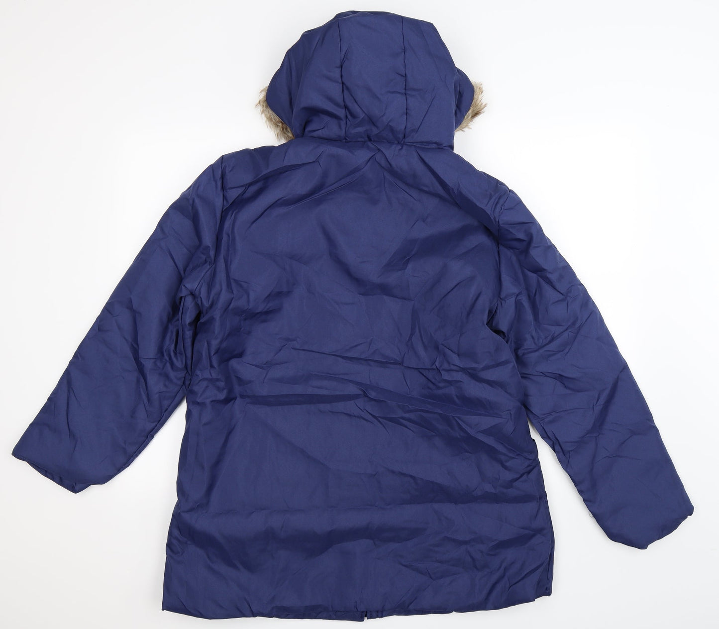 Anne De Lancay Womens Blue   Jacket Coat Size M