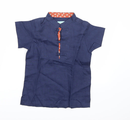 CHOU-CHOU CHIC Boys Blue   Basic Polo Size 6-7 Years