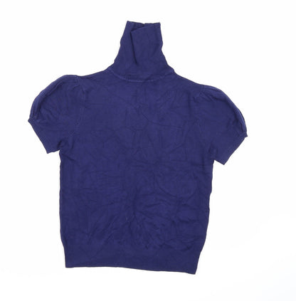 Additional front view of Dorothy Perkins women’s blue knit jumper, size UK 14