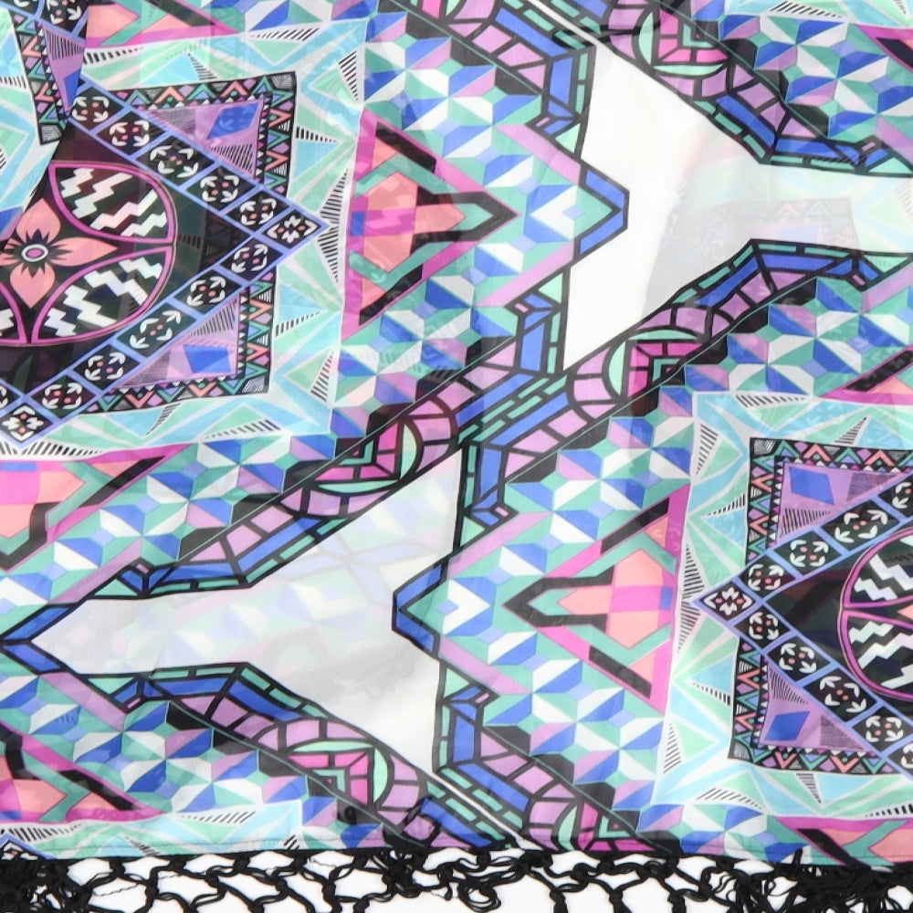 Atmosphere Womens Multicoloured Geometric  Kimono Blouse Size XS